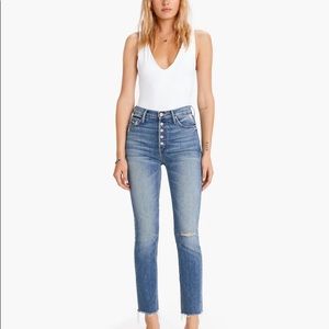 Mother pixie dazzler straight jeans Size 27